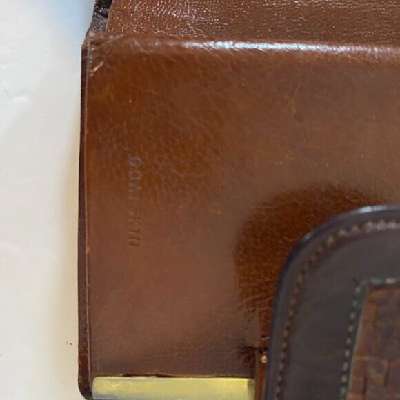 Vintage Women's Brown Leather Wallet Small - Picture 7 of 9